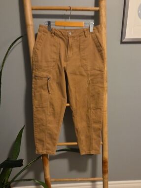 Habitual Cargo Barrel Leg Cropped Pants